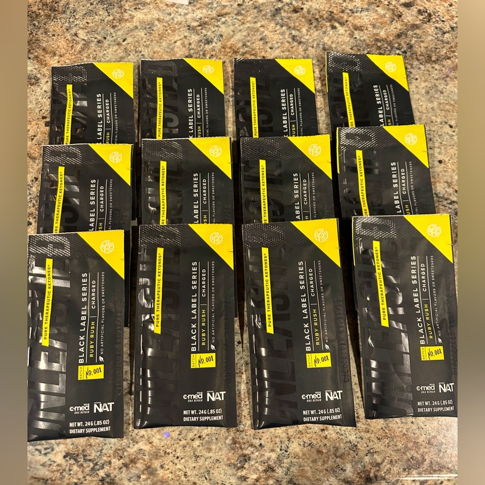 12 packs of Ruby Red unleashed Ket OS charged by Pruvit